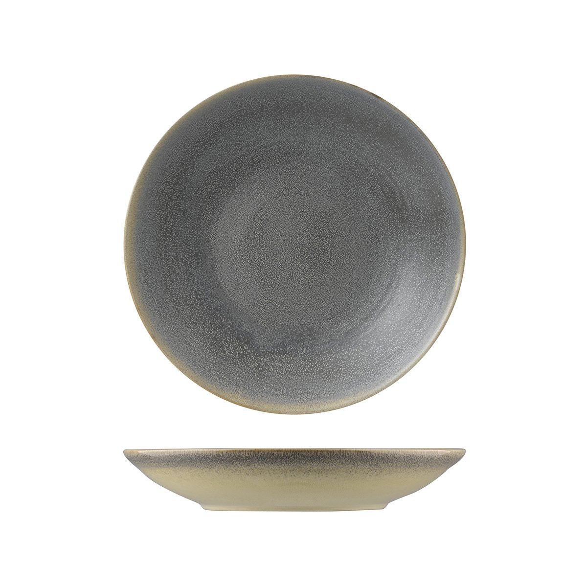 Round Deep Plate - 243mm, Granite, Dudson