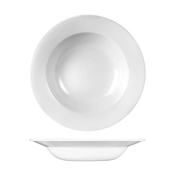 Pasta Bowl - Wide Rim, 308mm-850ml from Churchill. made out of Porcelain and sold in boxes of 12. Hospitality quality at wholesale price with The Flying Fork!