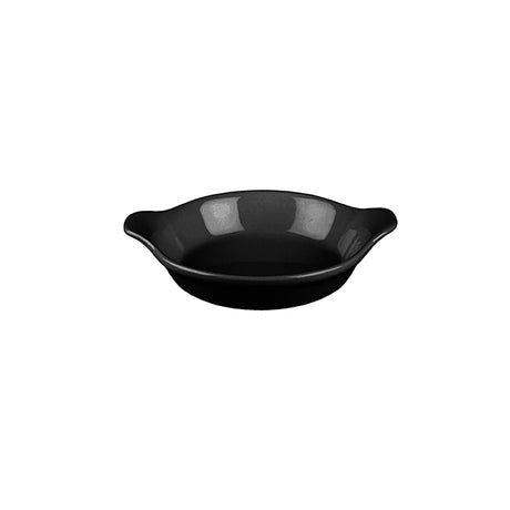 Round Gratin Dish - 590ml, Black, Churchill from Churchill. made out of Porcelain and sold in boxes of 6. Hospitality quality at wholesale price with The Flying Fork!