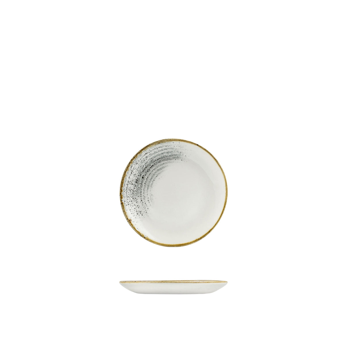 Coupe Plate - 165Mm, Accents Jasper Grey from Churchill. Patterned, made out of Plates and sold in boxes of 12. Hospitality quality at wholesale price with The Flying Fork!