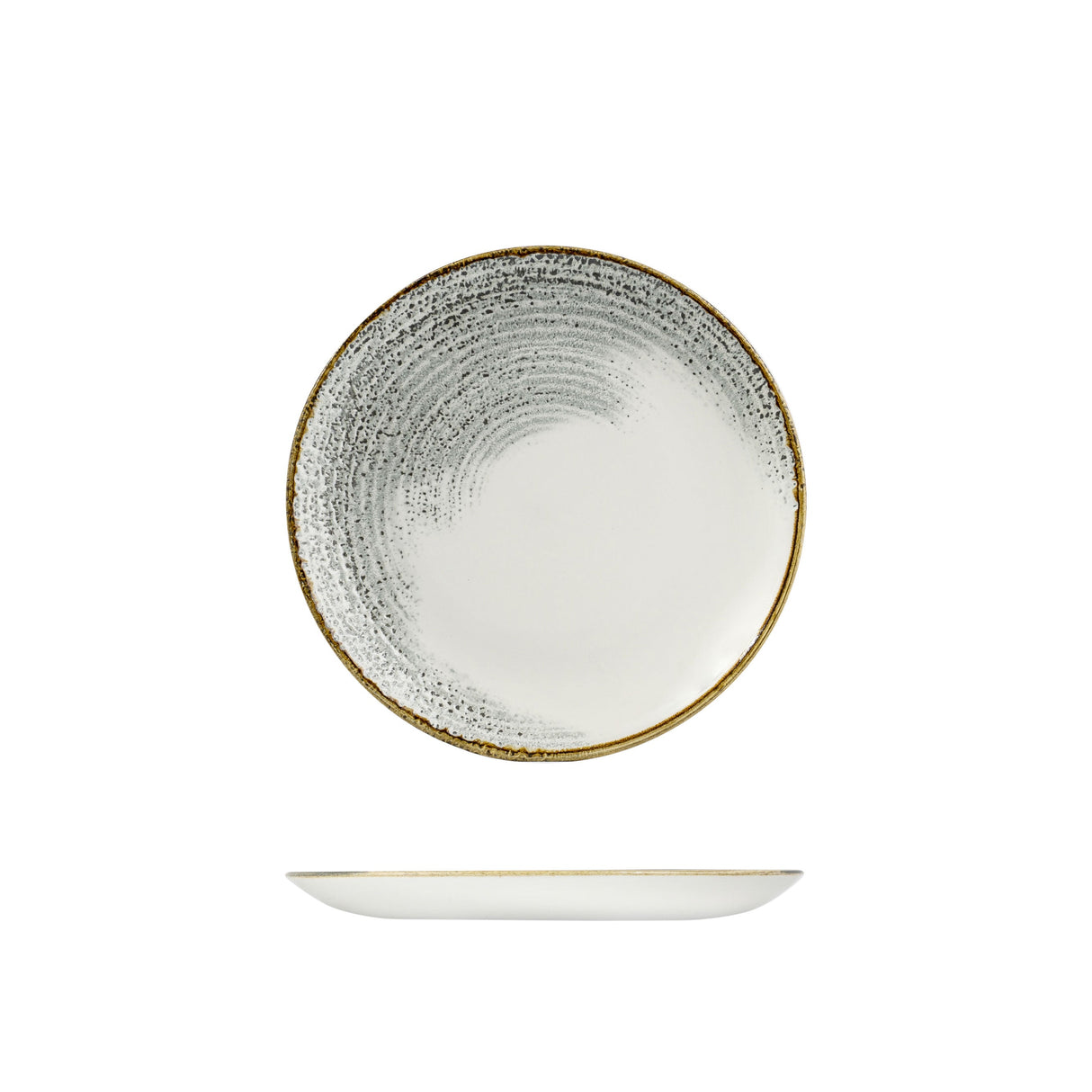Coupe Plate - 260Mm, Accents Jasper Grey from Churchill. Patterned, made out of Plates and sold in boxes of 12. Hospitality quality at wholesale price with The Flying Fork!
