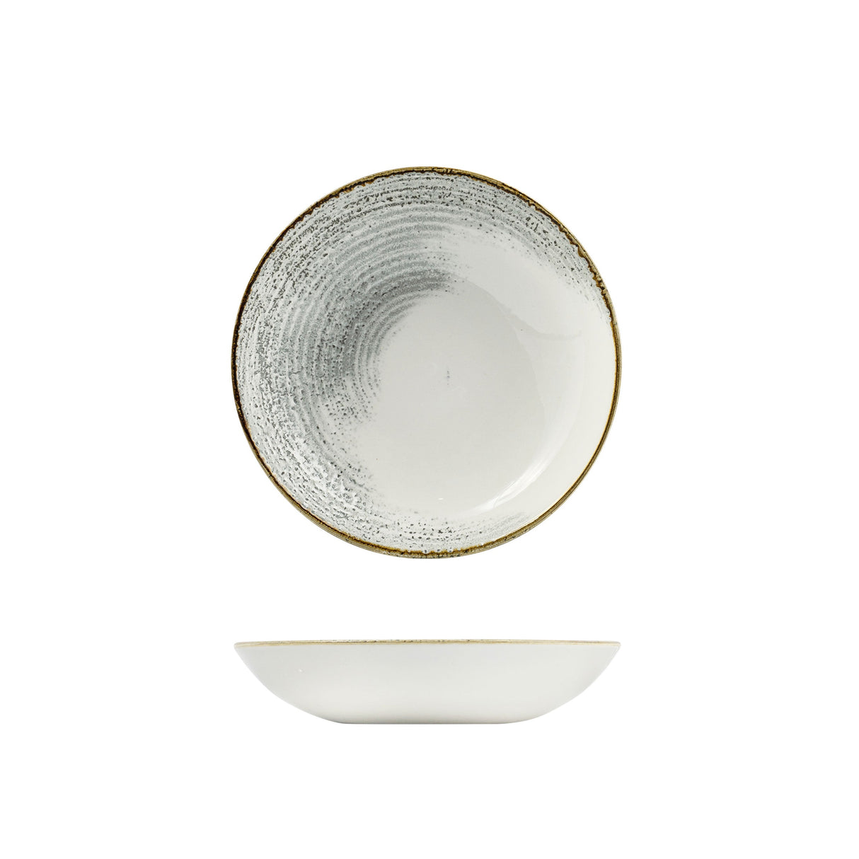Coupe Bowl - 248Mm, Accents Jasper Grey from Churchill. Patterned, made out of Bowls and sold in boxes of 12. Hospitality quality at wholesale price with The Flying Fork!