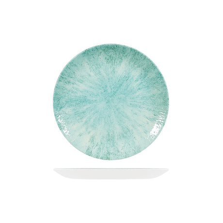Studio Prints Stone Round Coupe Plate - Stone Round Coupe Plate - 217mm, Studio Print, Aquamarine