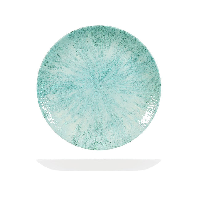 Studio Prints Stone Round Coupe Plate - Stone Round Coupe Plate - 260mm, Studio Print, Aquamarine