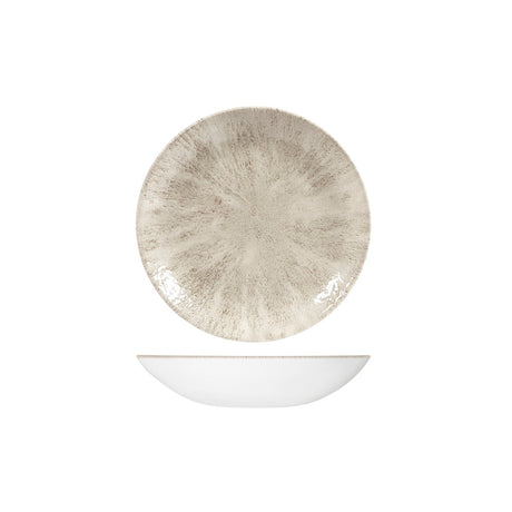 Studio Prints Stone Agate Grey Complete Range, Stone Round Coupe Bowl - 182mm, 426ml, Studio Print, Agate Grey
