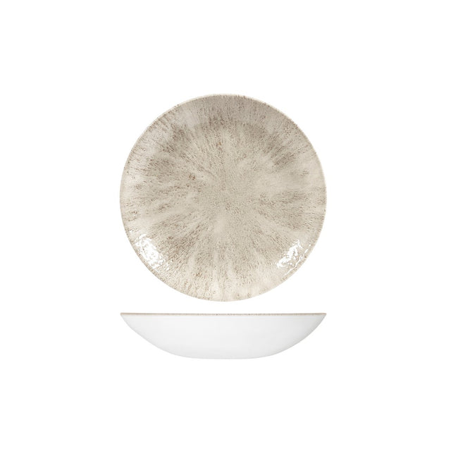 Studio Prints Stone Agate Grey Complete Range, Stone Round Coupe Bowl - 182mm, 426ml, Studio Print, Agate Grey
