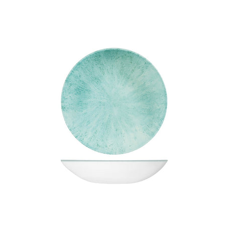 Studio Prints Stone Round Coupe Bowl - Stone Round Coupe Bowl - 182mm, 426ml, Studio Print, Aquamarine