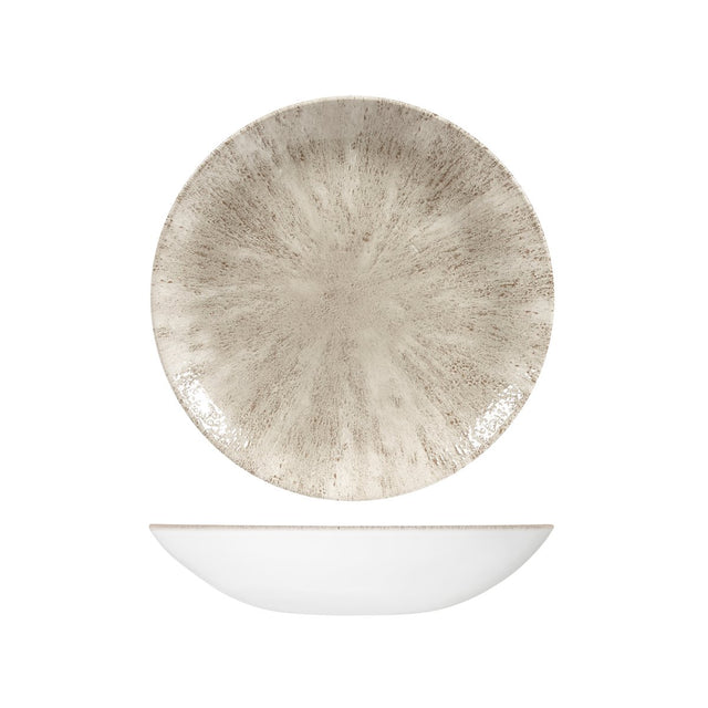 Studio Prints Stone Round Coupe Bowl - Stone Round Coupe Bowl - 248mm, 1136ml, Studio Print, Agate Grey