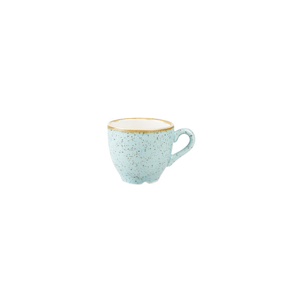 Espresso cup - 100mL, Duck Egg, Stonecast from Churchill. made out of Porcelain and sold in boxes of 6. Hospitality quality at wholesale price with The Flying Fork!