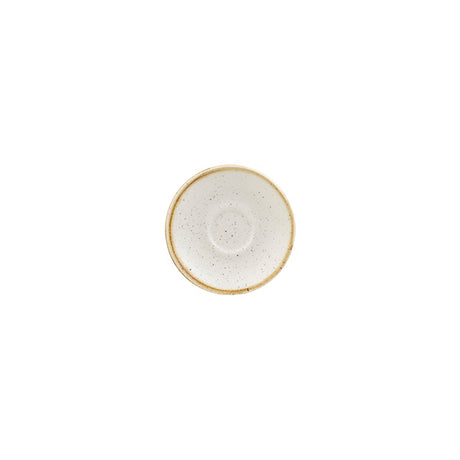 Espresso Saucer - 118mm, Barley White, Stonecast from Churchill. made out of Porcelain and sold in boxes of 6. Hospitality quality at wholesale price with The Flying Fork!