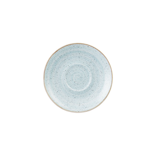 Cappuccino Saucer - 156mm, Duck Egg, Stonecast from Churchill. made out of Porcelain and sold in boxes of 6. Hospitality quality at wholesale price with The Flying Fork!