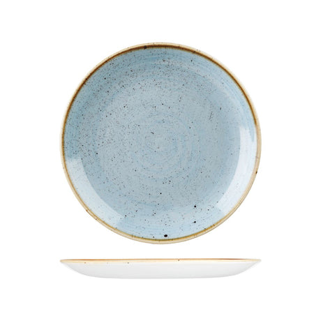 Round Plate - 260mm, Duck Egg, Stonecast from Churchill. Vitrified, made out of Porcelain and sold in boxes of 6. Hospitality quality at wholesale price with The Flying Fork!