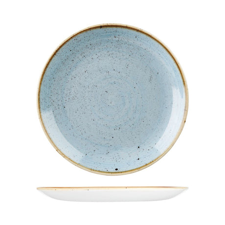 Round Plate - 288mm, Duck Egg, Stonecast from Churchill. Vitrified, made out of Porcelain and sold in boxes of 6. Hospitality quality at wholesale price with The Flying Fork!
