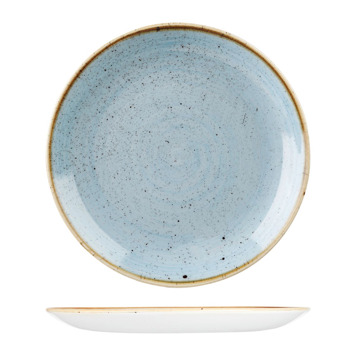Round Plate - Coupe, 324Mm, Duck Egg from Churchill. Vitrified, made out of Porcelain and sold in boxes of 12. Hospitality quality at wholesale price with The Flying Fork!