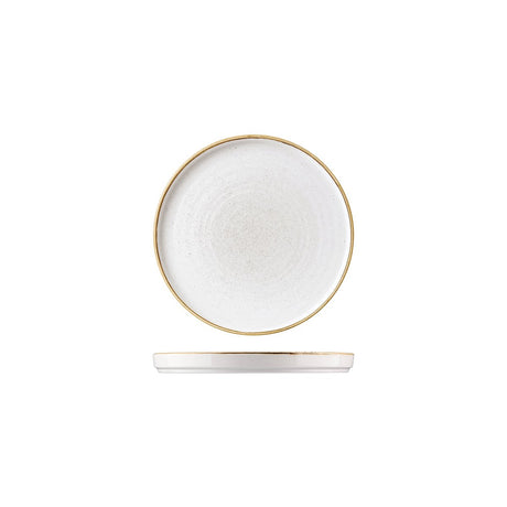 Chefs' Plate - Walled Chefs' Plate - 210mm, 20mm, Barley White, Stonecast by Churchill