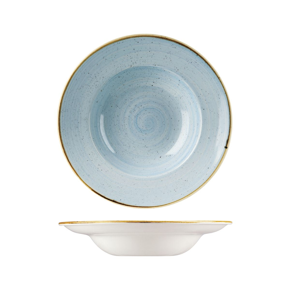Soup-Pasta Bowl - 240mm, Duck Egg, Stonecast from Churchill. made out of Porcelain and sold in boxes of 6. Hospitality quality at wholesale price with The Flying Fork!