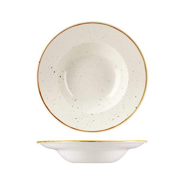 Soup-Pasta Bowl - 240mm, Barley White, Stonecast from Churchill. made out of Porcelain and sold in boxes of 6. Hospitality quality at wholesale price with The Flying Fork!