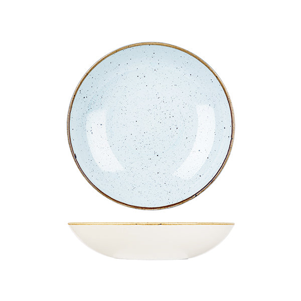 Bowl - 248mm, Duck Egg, Stonecast from Churchill. made out of Porcelain and sold in boxes of 6. Hospitality quality at wholesale price with The Flying Fork!