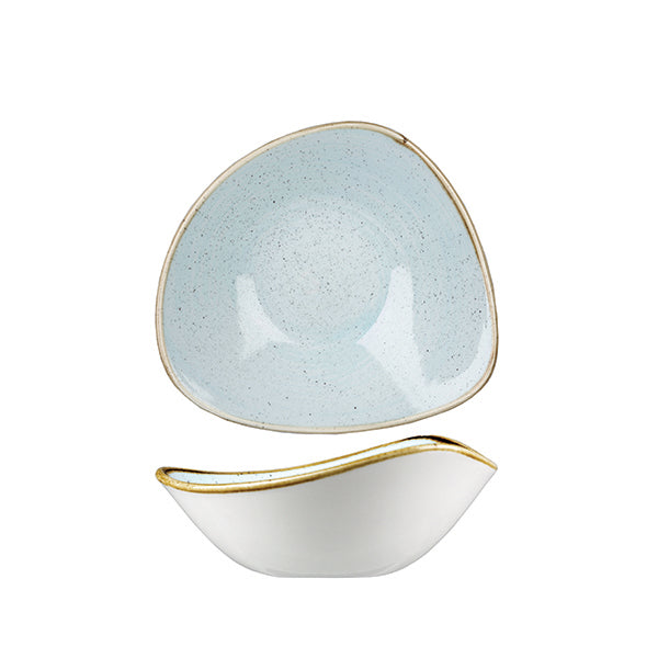 Triangular Bowl - 185mm, Duck Egg, Stonecast from Churchill. made out of Porcelain and sold in boxes of 6. Hospitality quality at wholesale price with The Flying Fork!