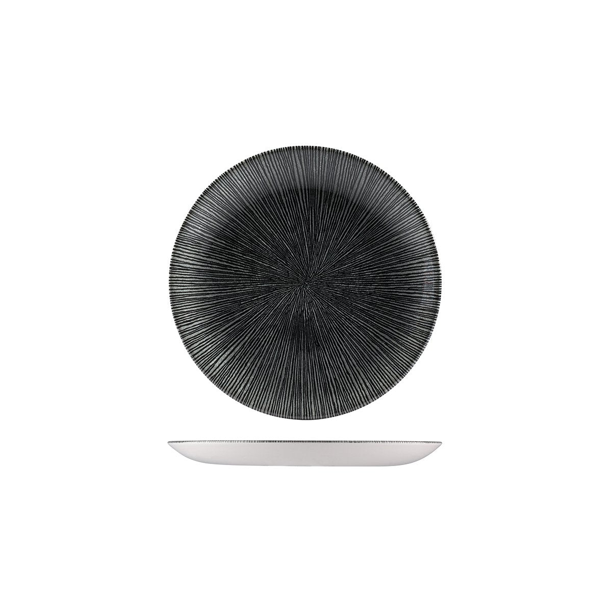 Round Coupe Plate - 165mm, Black