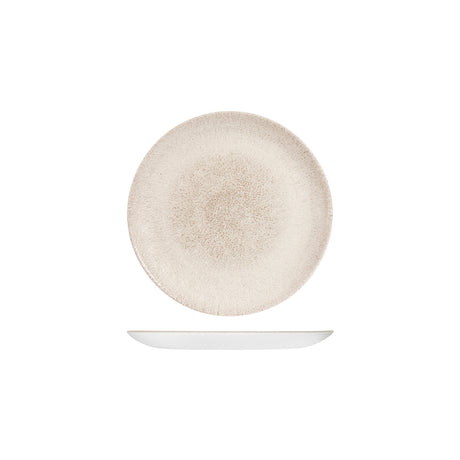 Round Plate - Coupe, 165mm, Raku, Agate Grey from Churchill. Textured, made out of Porcelain and sold in boxes of 6. Hospitality quality at wholesale price with The Flying Fork!