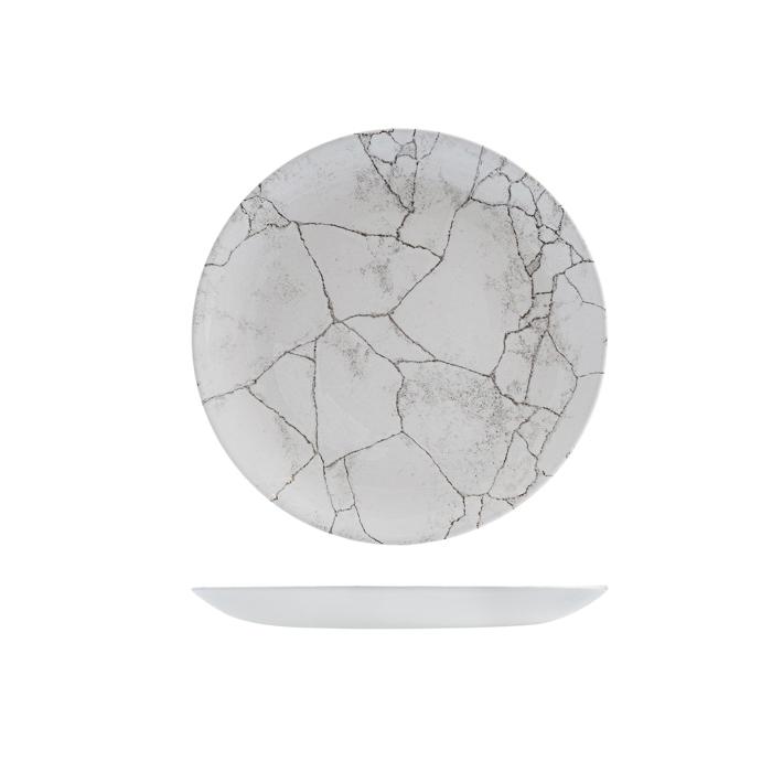 Round Coupe Plate - 217Mm from Churchill. Patterned, made out of Porcelain and sold in boxes of 12. Hospitality quality at wholesale price with The Flying Fork!