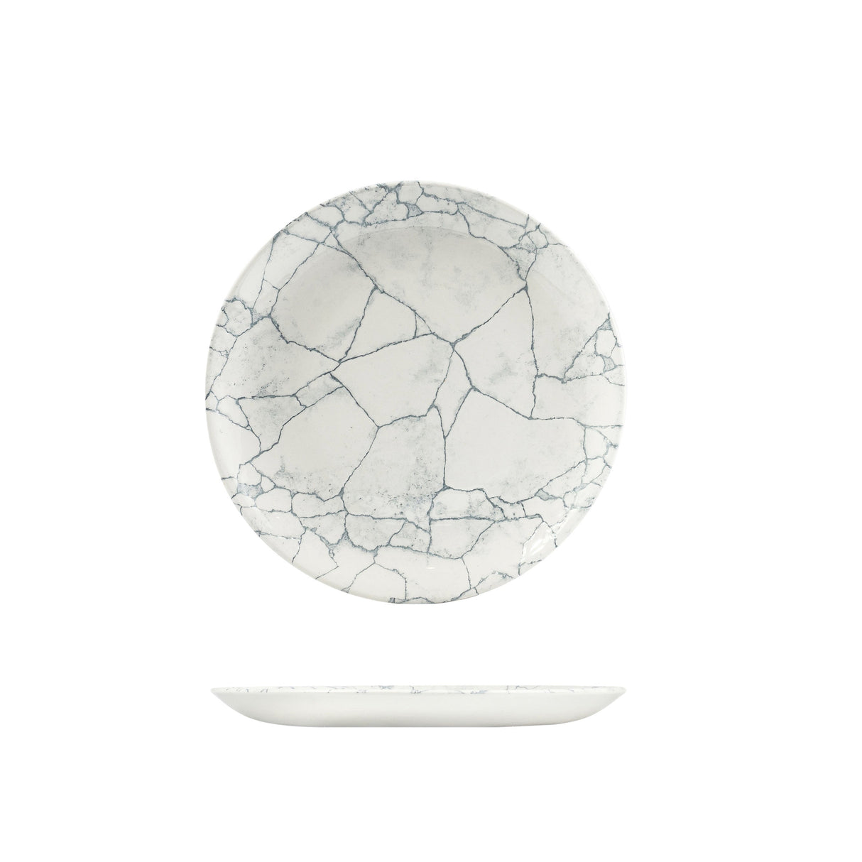 Coupe Plate - 260Mm, Kintsugi Pearl Grey from Churchill. Patterned, made out of Plates and sold in boxes of 12. Hospitality quality at wholesale price with The Flying Fork!