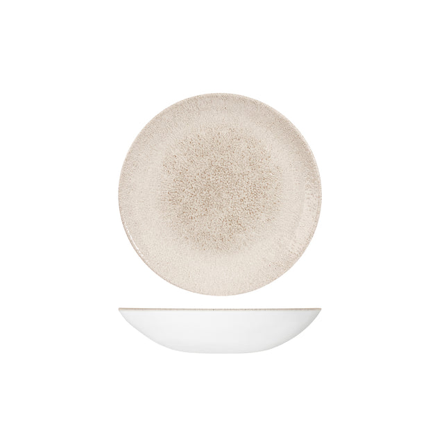 Bowl - Coupe, 426ml, Raku, Agate Grey from Churchill. Textured, made out of Porcelain and sold in boxes of 6. Hospitality quality at wholesale price with The Flying Fork!