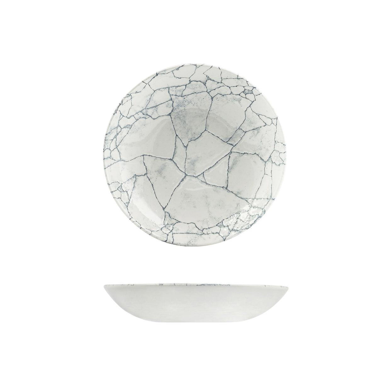 Coupe Bowl - 248Mm, Kintsugi Pearl Grey from Churchill. Patterned, made out of Bowls and sold in boxes of 12. Hospitality quality at wholesale price with The Flying Fork!
