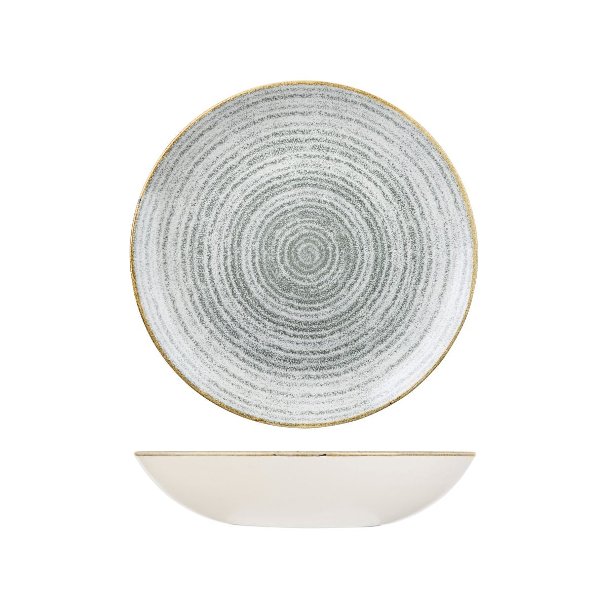 Bowl - Coupe, 248Mm / 1136Ml, Stone Grey from Churchill. made out of Porcelain and sold in boxes of 12. Hospitality quality at wholesale price with The Flying Fork!