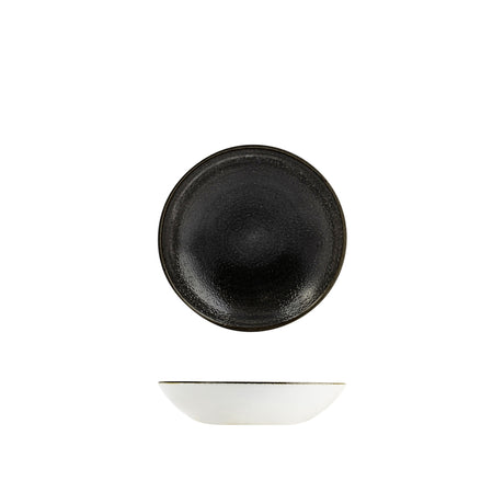 Coupe Bowl - 182Mm, Stonecast Raw Black from Churchill. Patterned, made out of Bowls and sold in boxes of 12. Hospitality quality at wholesale price with The Flying Fork!
