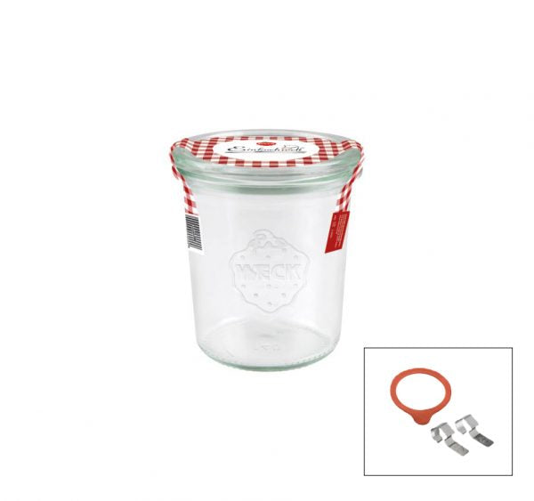 Complete Glass Jars w-Lid-Seal (761) - 140mL, 60x70mm from Weck. made out of Glass and sold in boxes of 12. Hospitality quality at wholesale price with The Flying Fork!