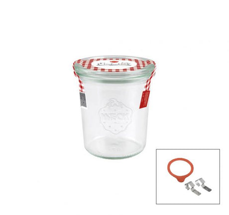 Complete Glass Jars w-Lid-Seal (761) - 140mL, 60x70mm from Weck. made out of Glass and sold in boxes of 12. Hospitality quality at wholesale price with The Flying Fork!