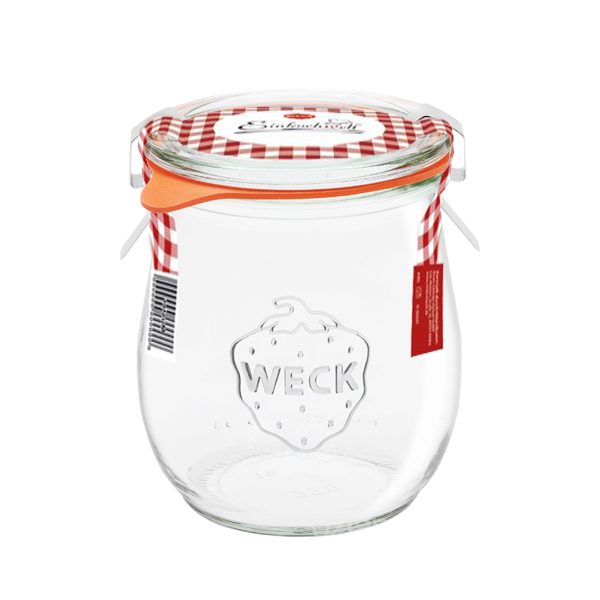 Complete Glass Jars w-Lid-Seal (762) - 220mL, 70x80mm from Weck. made out of Glass and sold in boxes of 12. Hospitality quality at wholesale price with The Flying Fork!