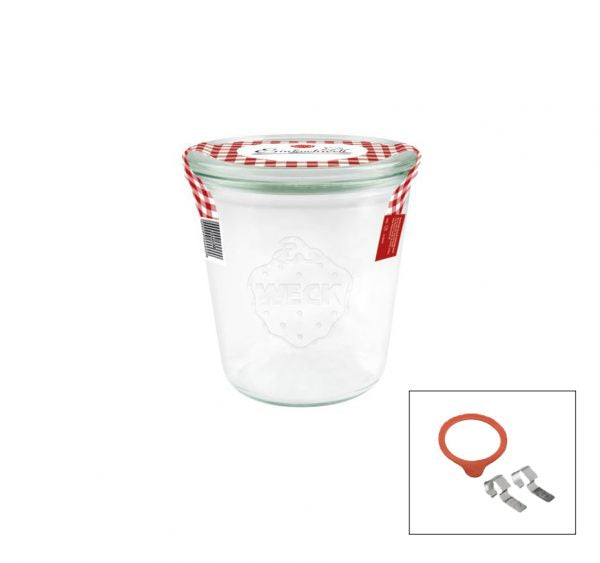 Complete Glass Jar w-Lid-Seal (900) - 290mL, 80x87mm from Weck. made out of Glass and sold in boxes of 6. Hospitality quality at wholesale price with The Flying Fork!