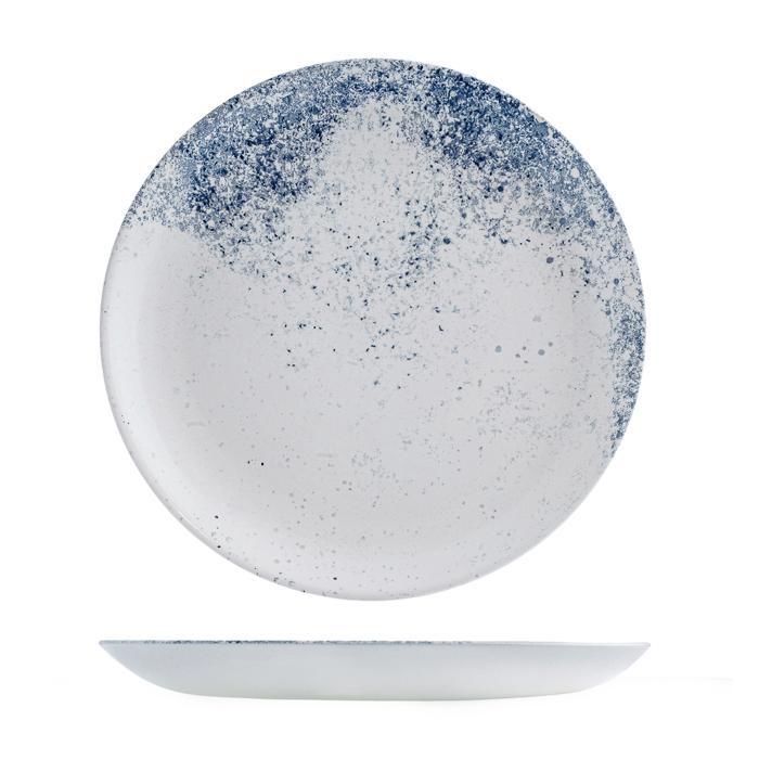Round Coupe Plate - 288Mm, Vellum Haze from Churchill. Patterned, made out of Porcelain and sold in boxes of 12. Hospitality quality at wholesale price with The Flying Fork!