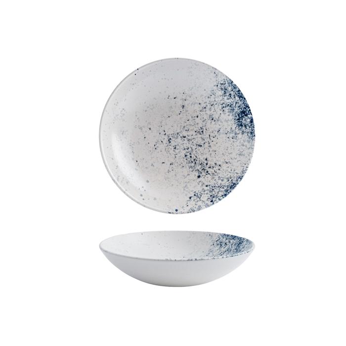 Round Coupe Bowl - 182Mm, 426Ml, Vellum Haze from Churchill. Patterned, made out of Porcelain and sold in boxes of 12. Hospitality quality at wholesale price with The Flying Fork!