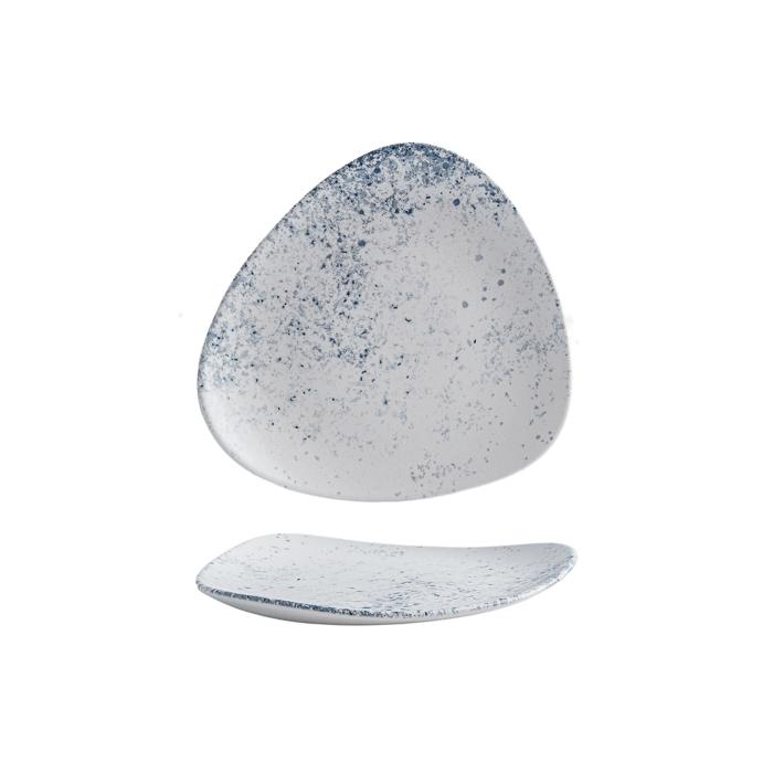Triangular Plate - 192Mm, Vellum Haze from Churchill. Patterned, made out of Porcelain and sold in boxes of 12. Hospitality quality at wholesale price with The Flying Fork!