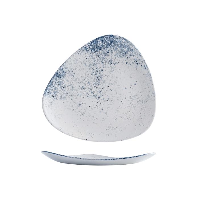 Triangular Plate - 229Mm, Vellum Haze from Churchill. Patterned, made out of Porcelain and sold in boxes of 12. Hospitality quality at wholesale price with The Flying Fork!