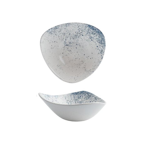 Triangular Bowl - 185Mm, 370Ml, Vellum Haze from Churchill. Patterned, made out of Porcelain and sold in boxes of 12. Hospitality quality at wholesale price with The Flying Fork!