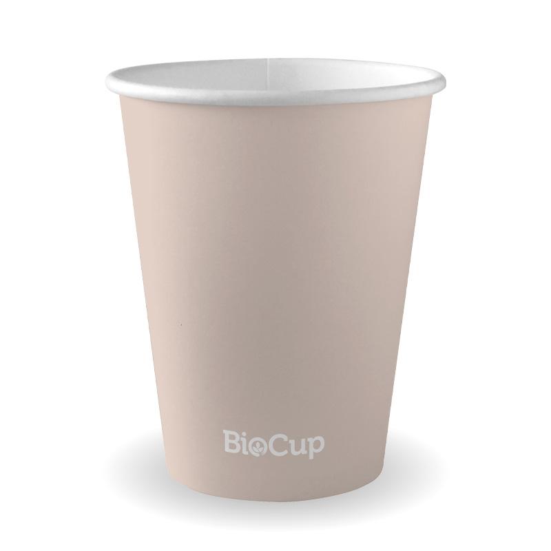 12oz Aqueous Coated Hot Paper BioCup - stone