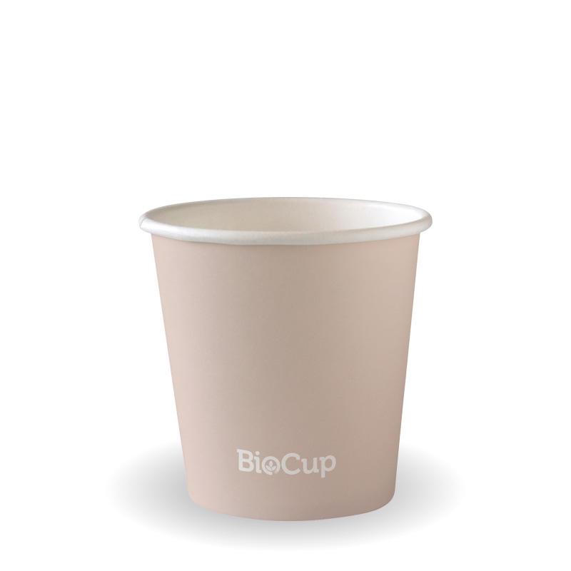 4oz Aqueous Coated Hot Paper BioCup - stone