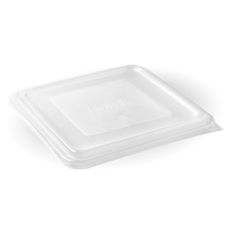 3/4/5 Compartment Takeaway LARGE Lid - clear from Biopak. Compostable and sold in boxes of 1. Hospitality quality at wholesale price with The Flying Fork!