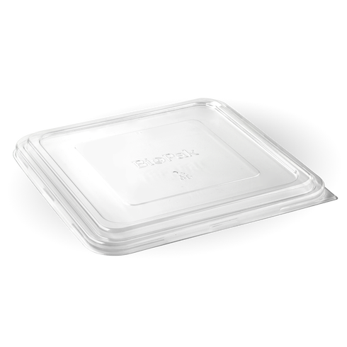 3/4/5 Compartment Takeaway LARGE Lid - clear, RPET from Biopak. Compostable, made out of RPET and sold in boxes of 1. Hospitality quality at wholesale price with The Flying Fork!