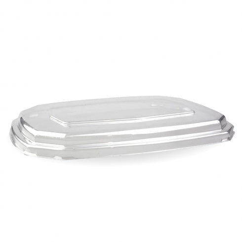 600 and 950ml octa base PET lid - Clear from BioPak. Compostable, made out of PET Plastic and sold in boxes of 1. Hospitality quality at wholesale price with The Flying Fork!