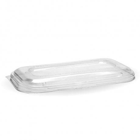 750 & 1,000ml PLA Takeaway Lid - clear from BioPak. Compostable, made out of Bioplastic and sold in boxes of 1. Hospitality quality at wholesale price with The Flying Fork!