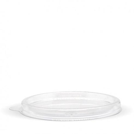 60ml sauce cup PLA lid - clear from BioPak. Compostable, made out of Bioplastic and sold in boxes of 1. Hospitality quality at wholesale price with The Flying Fork!