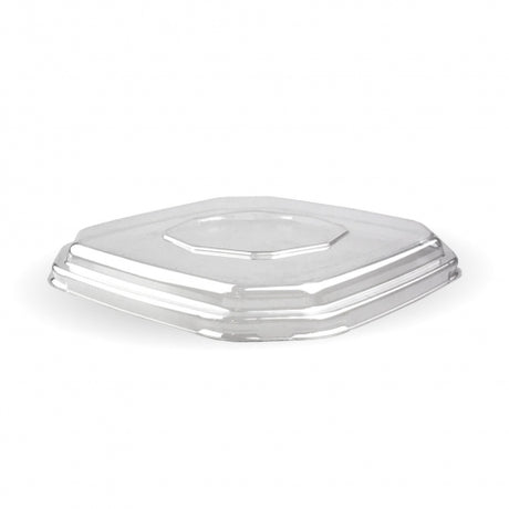 500 and 750ml octa base PET lid - Clear from BioPak. Compostable, made out of PET Plastic and sold in boxes of 1. Hospitality quality at wholesale price with The Flying Fork!