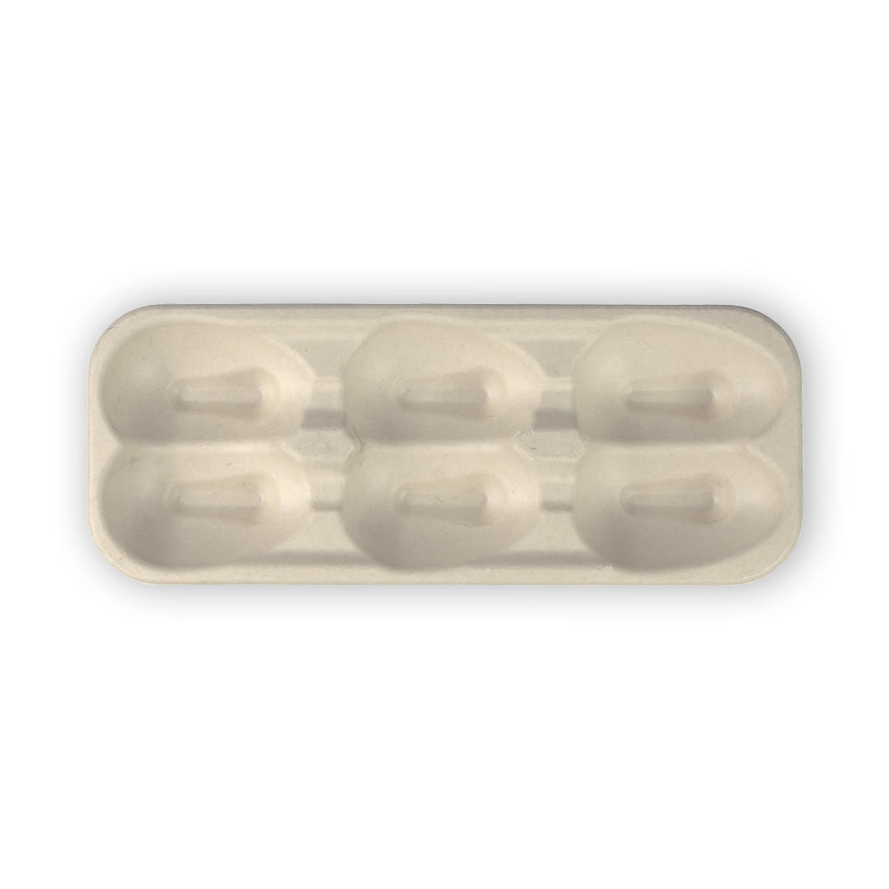 BioCane 6 pack Oyster Tray - Custom - Carton of 400 units