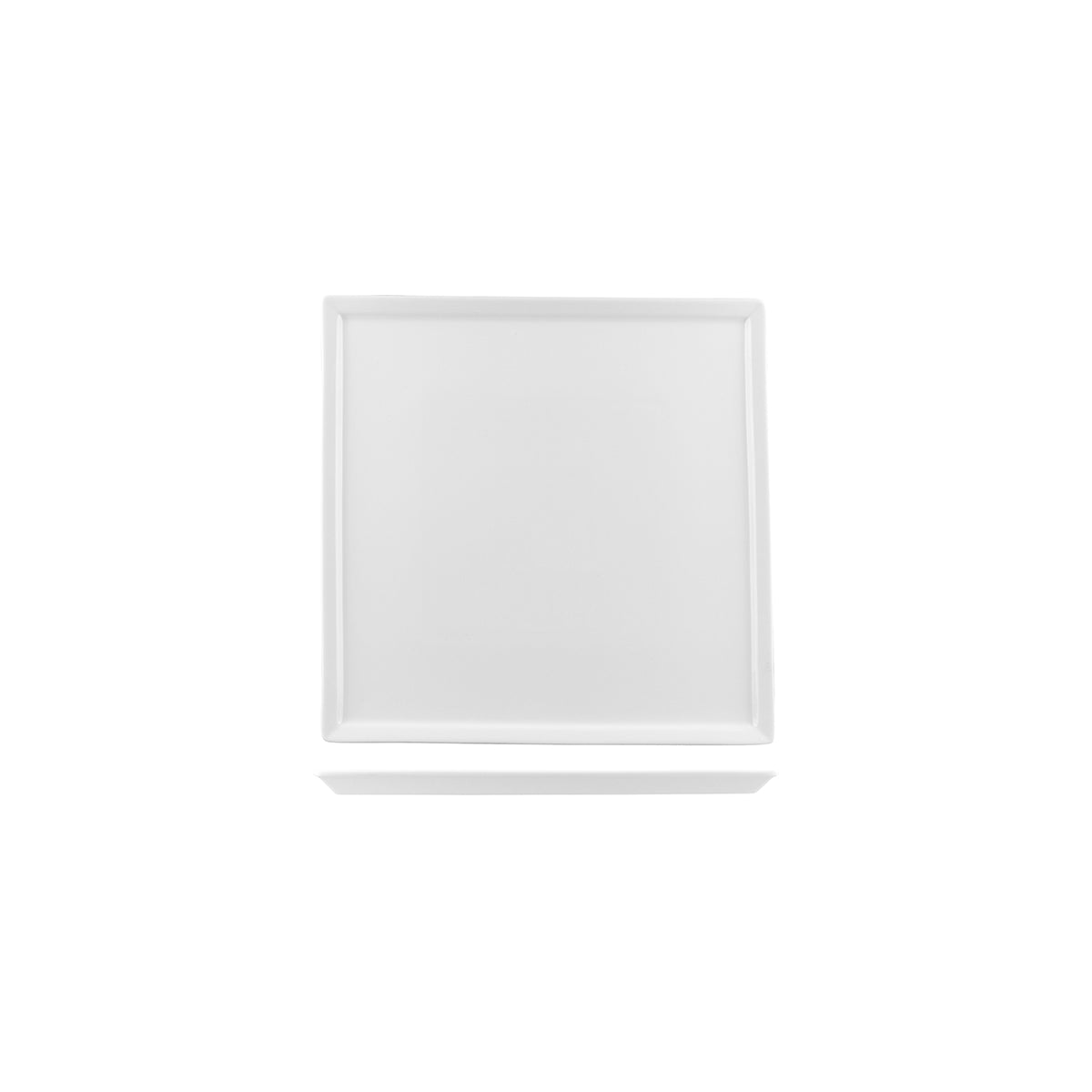NARROW RIM SQUARE PLATE- 200mm, Bistro
